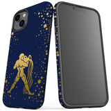 For iPhone 14 Case Tough Protective Cover, Aquarius Drawing | iCoverLover Australia