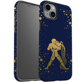 For iPhone 14 Case Tough Protective Cover, Aquarius Drawing | iCoverLover Australia