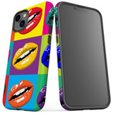 For iPhone 14 Plus Case Tough Protective Cover, Pop Art Lips | iCoverLover Australia