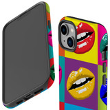 For iPhone 14 Plus Case Tough Protective Cover, Pop Art Lips | iCoverLover Australia