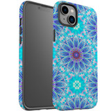 For iPhone 14 Plus Case Tough Protective Cover, Psychedelic Blues | iCoverLover Australia