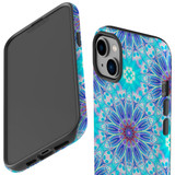 For iPhone 14 Plus Case Tough Protective Cover, Psychedelic Blues | iCoverLover Australia