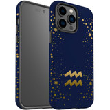 For iPhone 14 Pro Max Case Tough Protective Cover, Aquarius Sign | iCoverLover Australia