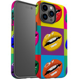For iPhone 14 Pro Max Case Tough Protective Cover, Pop Art Lips | iCoverLover Australia