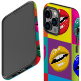 For iPhone 14 Pro Max Case Tough Protective Cover, Pop Art Lips | iCoverLover Australia