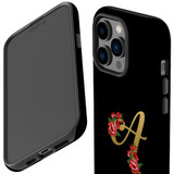 For iPhone 14 Pro Max Case Tough Protective Cover, Embellished Letter A | iCoverLover Australia