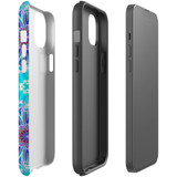 For iPhone 14 Case Tough Protective Cover, Psychedelic Blues | iCoverLover Australia
