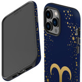 For iPhone 14 Pro Max Case Tough Protective Cover, Aries Sign | iCoverLover Australia