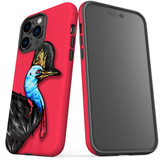 For iPhone 14 Pro Max Case Tough Protective Cover, Cassowary Portrait | iCoverLover Australia