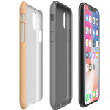 For iPhone XS/X Case, Protective Back Cover,Peach Orange | iCoverLover Australia