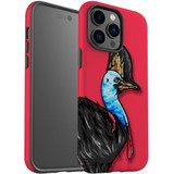 For iPhone 14 Pro Case Tough Protective Cover, Cassowary Portrait | iCoverLover Australia