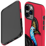 For iPhone 14 Pro Case Tough Protective Cover, Cassowary Portrait | iCoverLover Australia