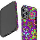 For iPhone 13 Pro Max Case, Protective Back Cover,Purple Floral Design | iCoverLover Australia