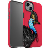 For iPhone 14 Case Tough Protective Cover, Cassowary Portrait | iCoverLover Australia