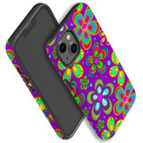 For iPhone 13 Case, Protective Back Cover,Purple Floral Design | iCoverLover Australia