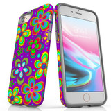 For Apple iPhone SE 5G (2022)/SE (2020)/8/7 Case, Protective Back Cover,Purple Floral Design | iCoverLover Australia