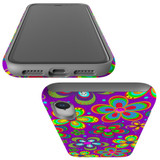 For iPhone XR Case, Protective Back Cover,Purple Floral Design | iCoverLover Australia