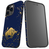 For iPhone 14 Pro Case Tough Protective Cover, Taurus Drawing | iCoverLover Australia