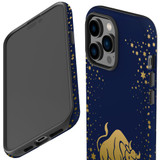 For iPhone 14 Pro Case Tough Protective Cover, Taurus Drawing | iCoverLover Australia