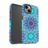 For iPhone 13 Case, Protective Back Cover, Psychedelic Blues | iCoverLover Australia