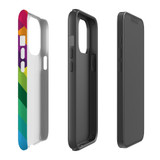 For iPhone 13 Pro Max Case, Protective Back Cover, Lined Rainbow | iCoverLover Australia