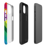 For iPhone 13 Case, Protective Back Cover, Lined Rainbow | iCoverLover Australia