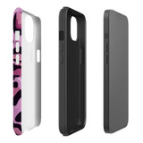 For iPhone 13 Case, Protective Back Cover, Magenta Leopard Pattern | iCoverLover Australia