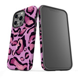 For iPhone 13 Pro Max Case, Protective Back Cover, Magenta Leopard Pattern | iCoverLover Australia