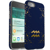 For Apple iPhone SE 5G (2022)/SE (2020)/8/7 Case, Protective Back Cover, Aquarius Sign | iCoverLover Australia