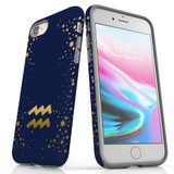 For Apple iPhone SE 5G (2022)/SE (2020)/8/7 Case, Protective Back Cover, Aquarius Sign | iCoverLover Australia
