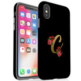 For iPhone XS Max Case, Protective Back Cover, Embellished Letter C | iCoverLover Australia