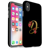 For iPhone XS Max Case, Protective Back Cover, Embellished Letter D | iCoverLover Australia