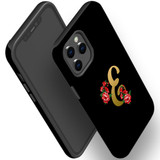 For iPhone 12 Pro Max Case, Protective Back Cover, Embellished Letter E | iCoverLover Australia