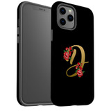 For iPhone 12 Pro Max Case, Protective Back Cover, Embellished Letter D | iCoverLover Australia