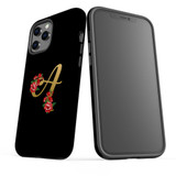 For iPhone 12/12 Pro Case, Protective Back Cover, Embellished Letter A | iCoverLover Australia