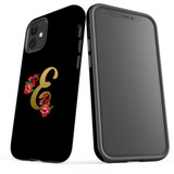 For iPhone 12 mini Case, Protective Back Cover, Embellished Letter E | iCoverLover Australia
