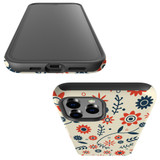 For iPhone 12 Pro Max Case, Protective Back Cover, Flowers Pattern orange blue | iCoverLover Australia