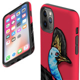 For iPhone 11 Pro Max Case, Protective Back Cover, Cassowary Portrait | iCoverLover Australia