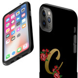 For iPhone 11 Pro Case, Protective Back Cover, Embellished Letter C | iCoverLover Australia