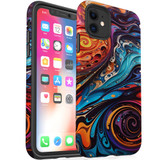 For iPhone 11 Tough Protective Case, Swirling Paint | iCoverLover Australia