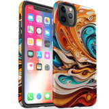 For iPhone 11 Pro Max Tough Protective Case, Swirling Gold | iCoverLover Australia