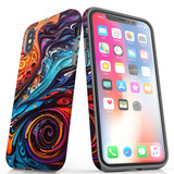 For iPhone XS Max Tough Protective Case, Swirling Paint | iCoverLover Australia