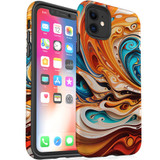 For iPhone 11 Tough Protective Case, Swirling Gold | iCoverLover Australia