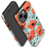 For iPhone 13 mini Tough Protective Case, Poppy Field | iCoverLover Australia