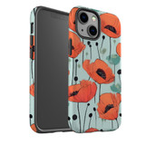 For iPhone 13 mini Tough Protective Case, Poppy Field | iCoverLover Australia