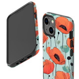For iPhone 13 mini Tough Protective Case, Poppy Field | iCoverLover Australia