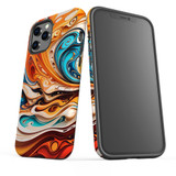 For iPhone 12 Pro/12 Tough Protective Case, Swirling Gold | iCoverLover Australia