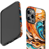 For iPhone 13 Pro Tough Protective Case, Swirling Gold | iCoverLover Australia