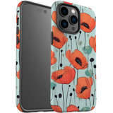 For iPhone 14 Pro Tough Protective Case, Poppy Field | iCoverLover Australia