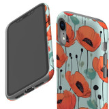 For iPhone XR Tough Protective Case, Poppy Field | iCoverLover Australia